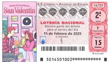 Lotería Nacional: comprobar los resultados del sorteo de San Valentín de hoy, sábado 15 de febrero