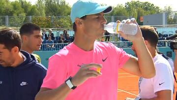 Era el momento más esperado en Madrid: la frase top de Alcaraz cuando se cruzó con Nadal