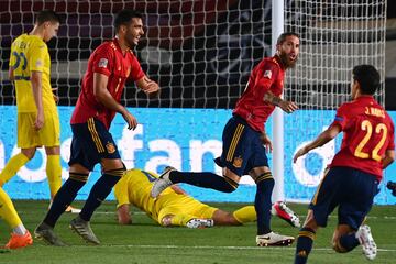 2-0. Sergio Ramos celebró el segundo gol.