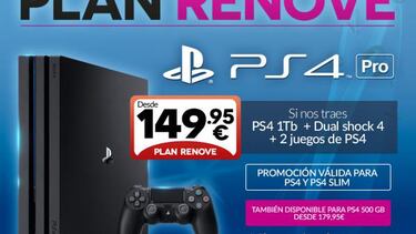Así es el plan renove de PS4 Pro en GAME