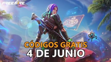 codigos gratis free fire domingo 4 junio