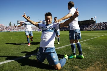 Gutiérrez celebrando una conquista en la UC (Crédito: Photosport).