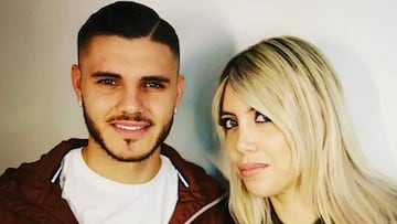 Mauro Icardi con Wanda Nara en una imagen promocional para Nike.