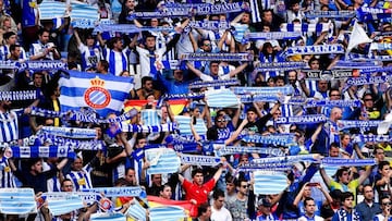 Afición del Espanyol.