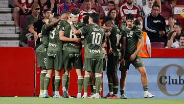 14-09 Granada CF-CD Leganes correspondiente a la jornada 5 de la Liga Hypermotion (Segunda División) disputado en el Estadio Nuevo los Carmenes. En la imagen celebración del 0-1