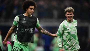 Jugadores de Atlético Madrid reaccionan al cambio de Griezmann