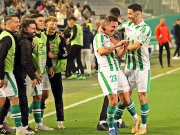 Carracedo celebra un gol de la temporada 23-24