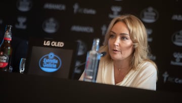 Marián Mouriño durante su última rueda de prensa en A Sede.