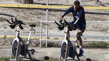 Nieto, durante un entrenamiento.