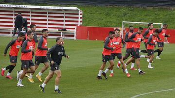 Entrenamiento del Sporting.