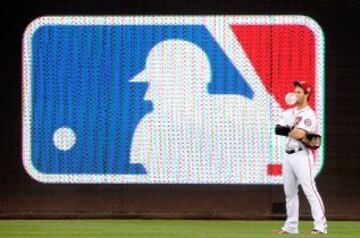 El jugador de béisbol Bryce Harper de los Washington Nationals durante el partido contra Arizona Diamondbacks.