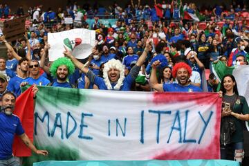 Aficionados se la selecci¨®n de Italia.