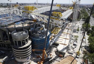 El avance de las obras del estadio Santiago Bernabéu