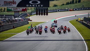 Start race during the 2021 Moto GP Gran Premio d&#039;Italia Oakley, Italian Grand Prix from May 28 to 30, 2021 on Autodromo Internazionale del Mugello, in Italy - Photo Studio Milagro / DPPI
 AFP7 
 30/05/2021 ONLY FOR USE IN SPAIN
