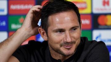 Soccer Football - Champions League - Chelsea Press Conference - Cobham Training Centre, Stoke d'Abernon, Cobham, Britain - September 16, 2019 Chelsea manager Frank Lampard during the press conference Action Images via Reuters/Tony O'Brien