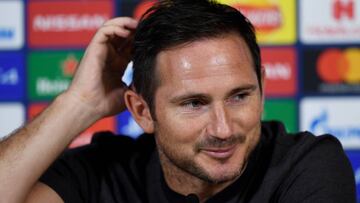 Soccer Football - Champions League - Chelsea Press Conference - Cobham Training Centre, Stoke d&#039;Abernon, Cobham, Britain - September 16, 2019   Chelsea manager Frank Lampard during the press conference   Action Images via Reuters/Tony O&#039;Brien