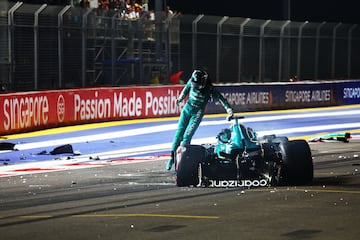 Tras el golpe el piloto nacido en Montreal comunic¨® a su equipo que se encontraba bien.