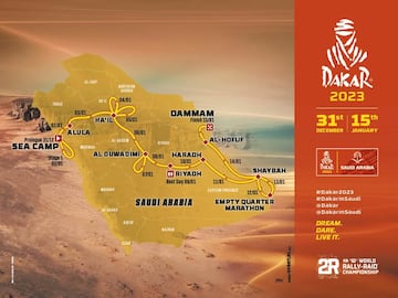 Recorrido definitivo para el Dakar 2023