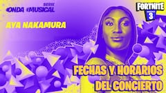Concierto de Aya Nakamura en Fortnite (Onda Musical): fechas, horarios y cómo verlo en directo
