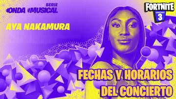 Concierto de Aya Nakamura en Fortnite (Onda Musical): fechas, horarios y cómo verlo en directo