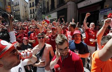 Ambiente de Champions en las calles de Madrid