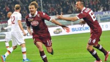 Alessio Cerci celebra un gol con el Torino.