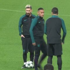 La cómica broma de Suárez a Neymar: Messi entró en trance