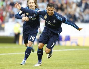 Cristiano celebra el primer gol.