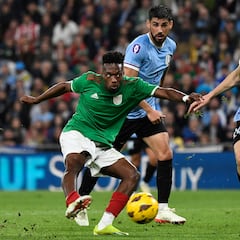 Djaló, activo y goleador como falso 9 con Euskadi