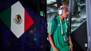Julian Araujo of Mexico during the game Panama vs Mexico (Mexican National team), corresponding to Third Place of Final Four of the CONCACAF Nations League 2022-2023, at Allegiant Stadium, on June 18, 2023.
<br><br>
Julian Araujo de Mexico durante el partido Panama vs Mexico (Seleccion Mexicana), correspondiente por el Tercer Lugar de la Final Four de la Liga de Naciones CONCACAF 2022-2023, en el Allegiant Stadium, el 18 de junio de 2023.