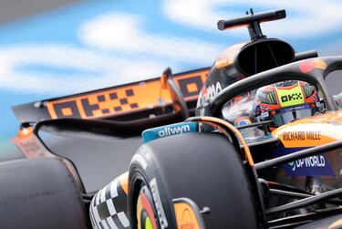 Oscar Piastri durante la carrera. 