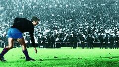 11-7-69. Barcelona win the Copa del Rey final at the Santiago Bernabéu with some poor referring decisions from official Antonio Rigo. The game was marred by the throwing of bottles onto the pitch at the end of the match.
