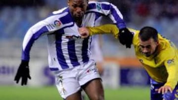 <b>DEBUTÓ. </b>Songo'o se estrenó con la Real frente a Las Palmas.