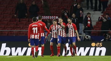 3-0. Vitolo celebr¨® el tercer gol.