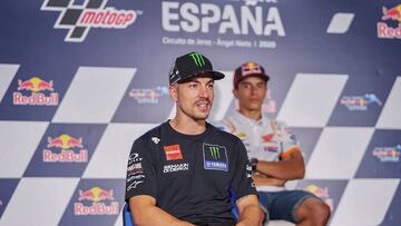 Maverick Viñales en la rueda de prensa de Jerez.