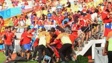 AVALANCHA. Los aficionados invadieron Maracaná a través de la zona de prensa del estadio. Fueron detenidos y deberán abandonar el país en 72 horas.