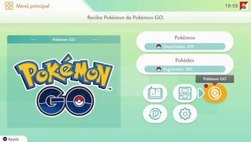 Seleccionamos Pok&eacute;mon GO en el men&uacute; principal de Pok&eacute;mon HOME