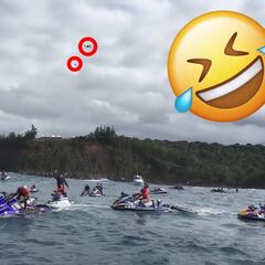 La graciosa 'caza' de un dron no autorizado en evento de surf