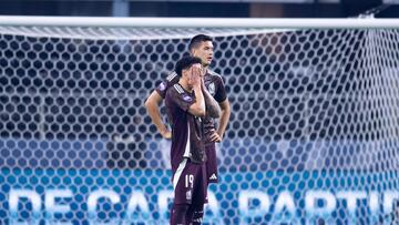 Cesar Montes and Jorge Sanchez of Mexico during the Final match between Mexico (Mexican National Team) and United States as part of the 2024 Concacaf Nations League, at AT-T Stadium, Arlington, Texas, on March 24, 2024.