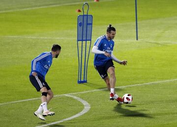 Gareth Bale durante el entrenamiento. 