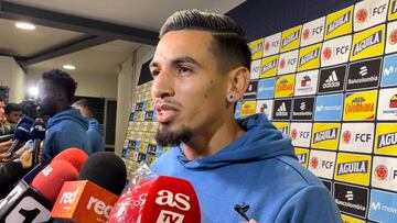 Daniel Muñoz en rueda de prensa de la Selección Colombia.