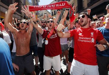 Ambiente de Champions en las calles de Madrid