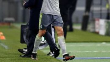 Cristiano Ronaldo, en el estadio Olímpico tras ganar 0-2 al Roma.