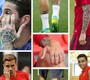 Tatuajes de los jugadores del Atlético y del Real Madrid