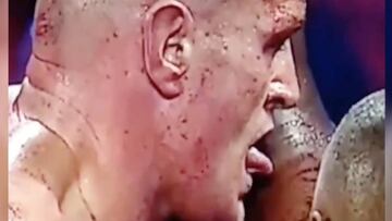 Un gesto para la hemeroteca eterna del boxeo y es de los más locos: Fury y la sangre de Wilder