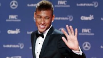 Neymar, en la gala de los premios Laureus.
