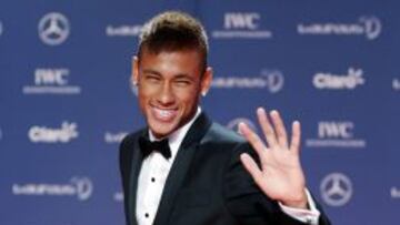 Neymar, en la gala de los premios Laureus.