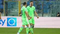 Milinkovic-Savic celebra su gol al Atalanta.