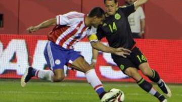Chicharito, disfruto de minutos durante la segunda parte con la selección mexicana.