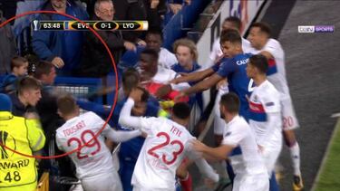 Everton ban fan who attacked Lyon player while holding child